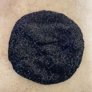 Black sequin hat